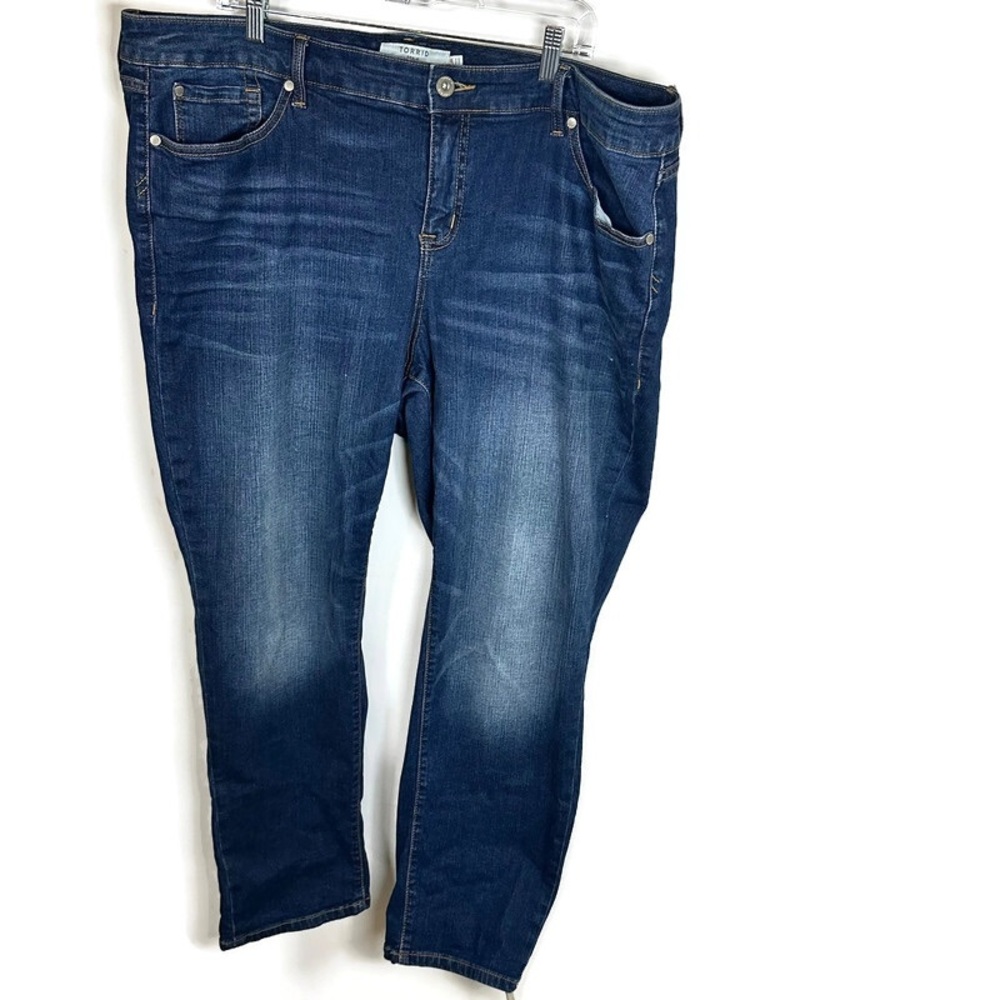 Torrid Boyfriend Jeans Size 20 Plus Vintage Stretch Mid Rise Medium Wash